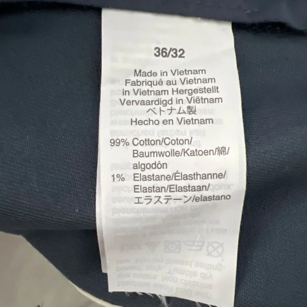 J. Crew Flex Slim Classic Navy Chinos 36 X 32